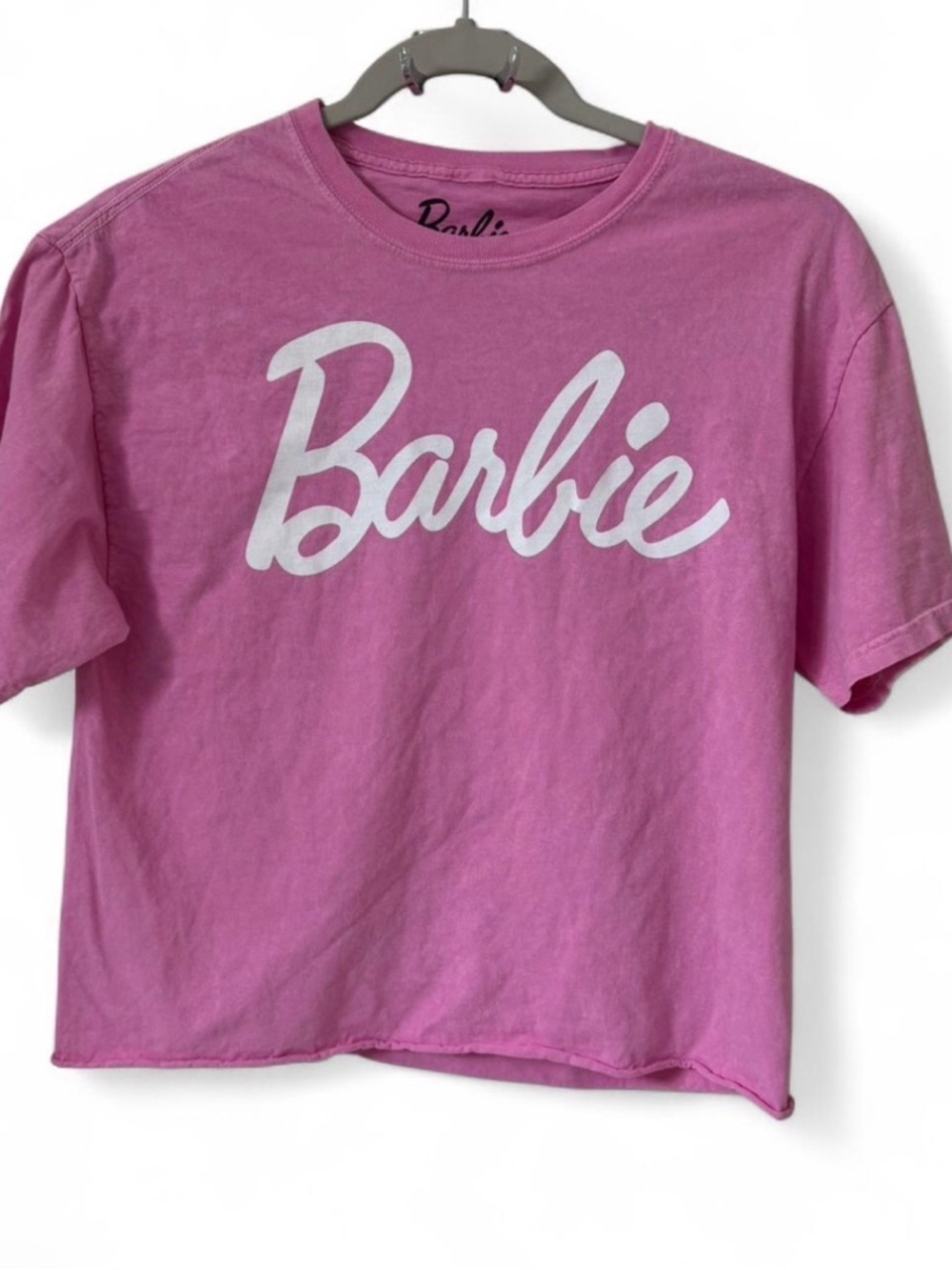 Barbie Pink Logo Crop Tee